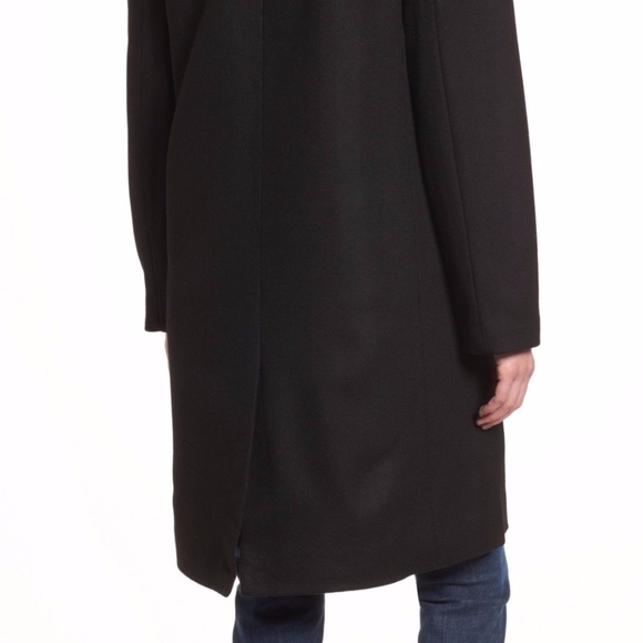 J. Crew Wool Blend Two Button Black Coat - Picture 8 of 8